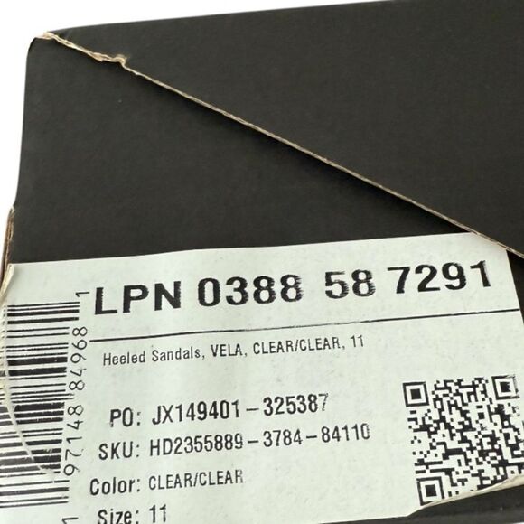 Shoe Dazzle Vela Clear Block Heeled Sandals with Modern Curved Heel Women’s 11 - Picture 13 of 13